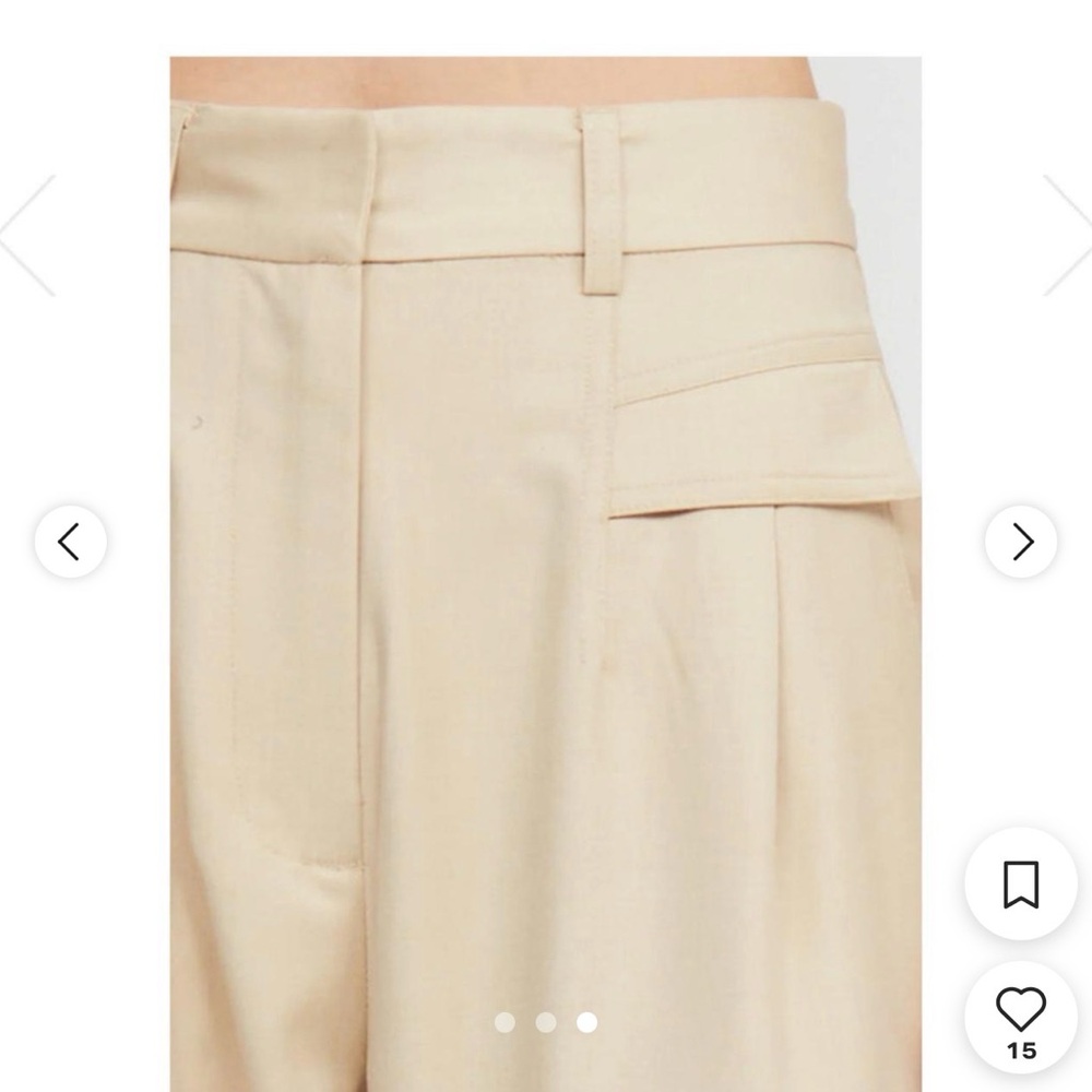 bec + bridge Beige High Waisted Wide Leg Pants - Picture 2 of 5